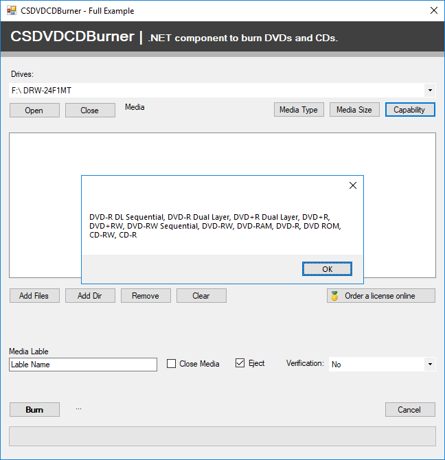 CSDVDCDBurner software